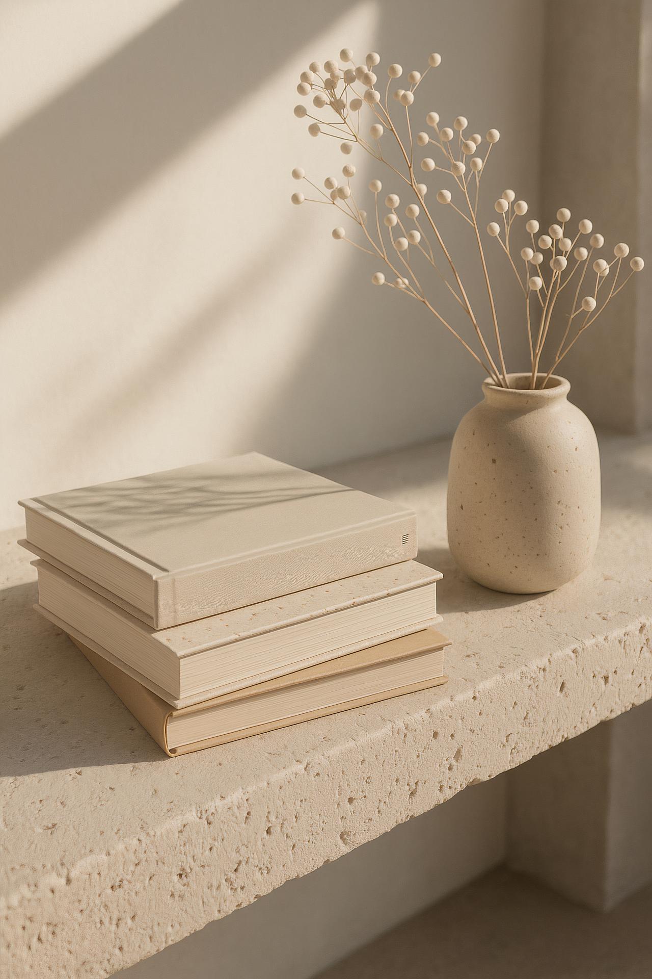 Ceramic vase, houseplant, natural material flowerpot