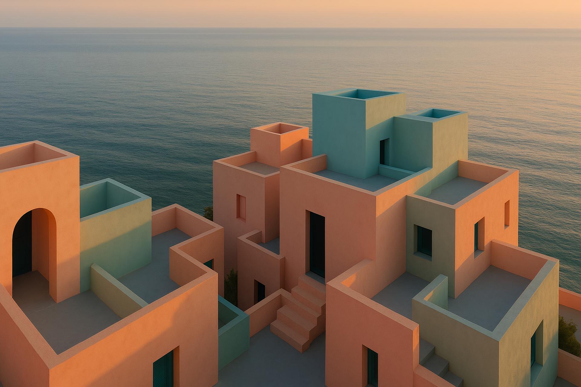 Modern architectural design with creative shadows