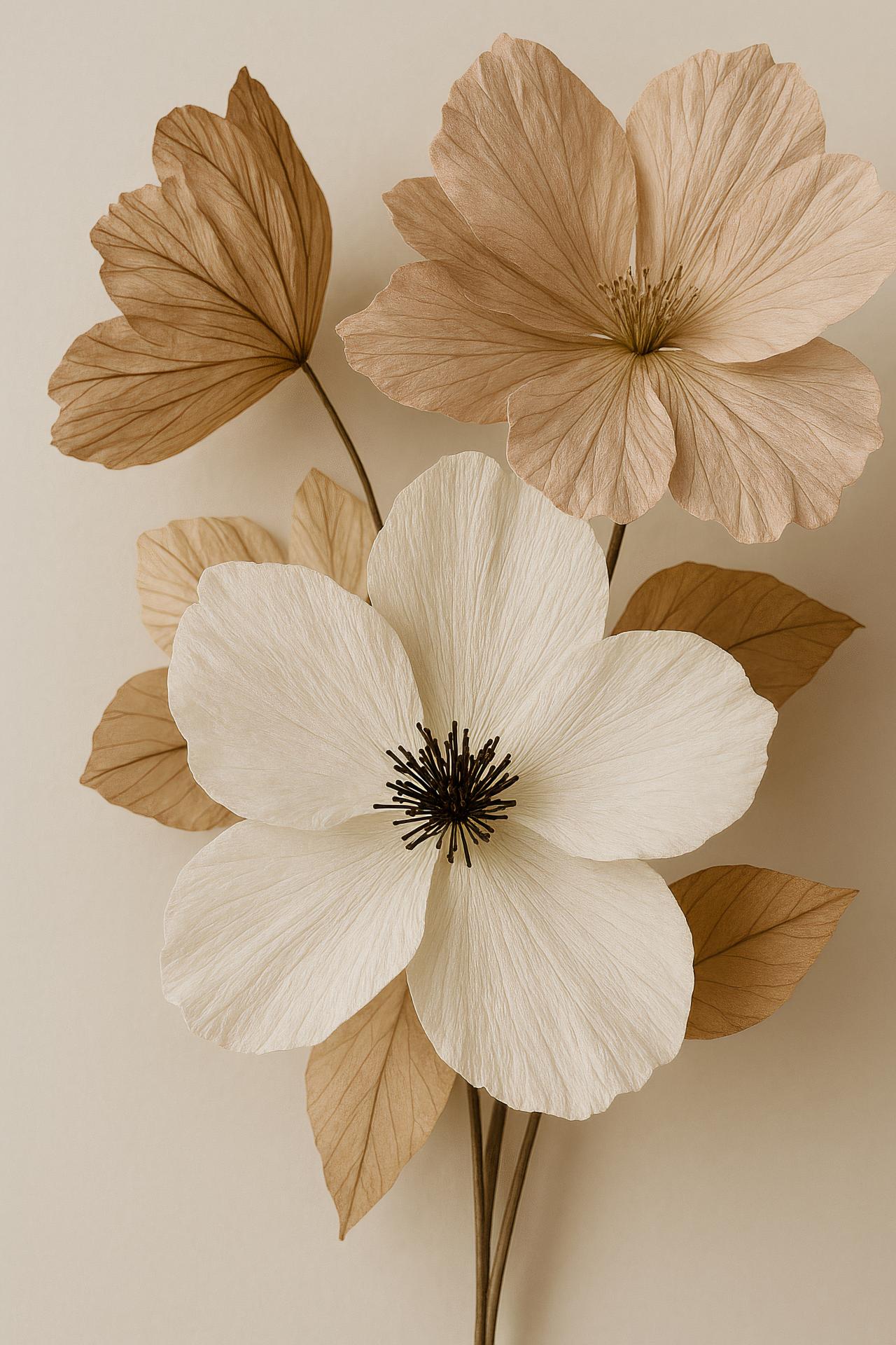 Pink artificial flowers, petals, floral design, still life photography