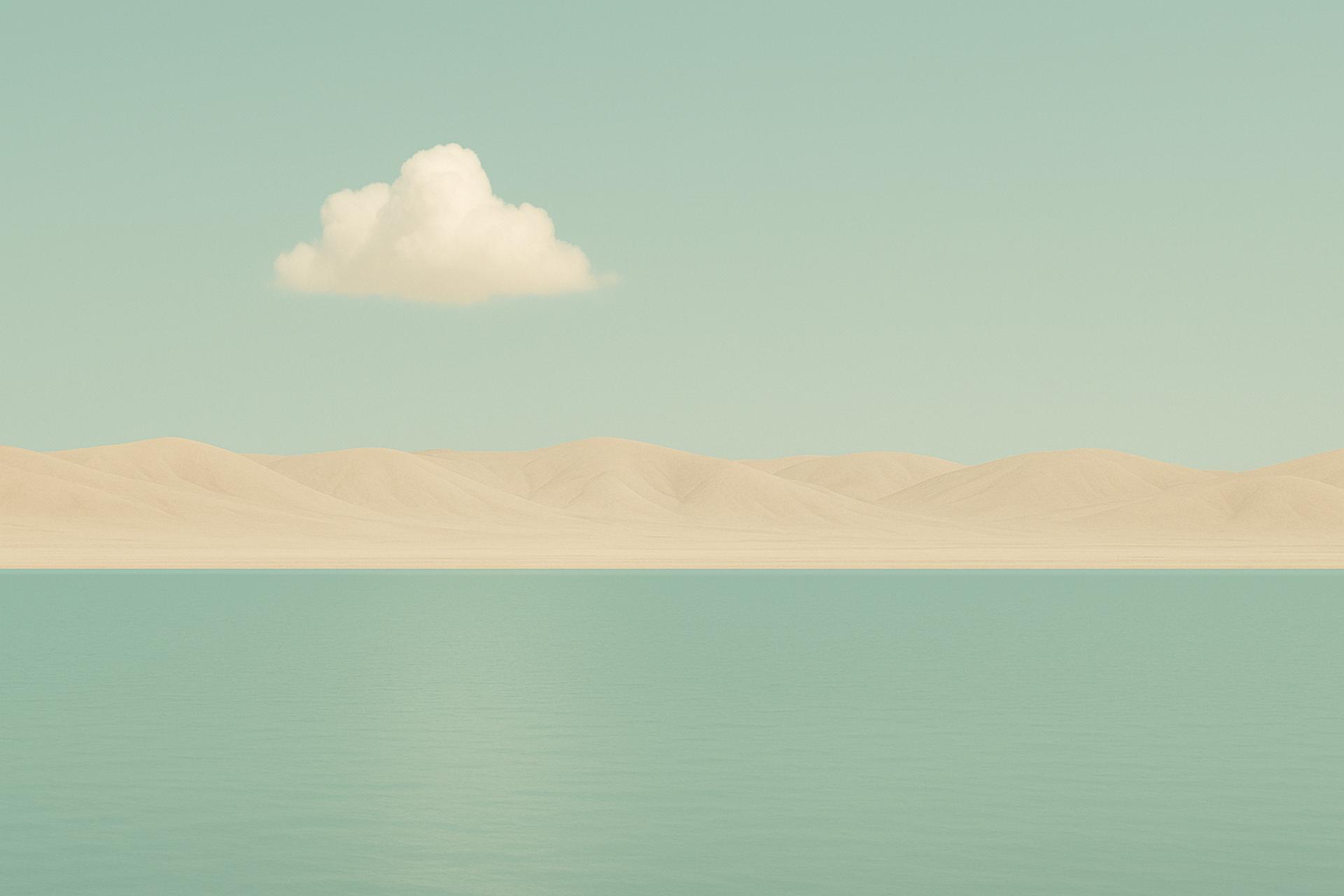 Singing sand dunes, sea, aeolian landforms, coastal desert landscape