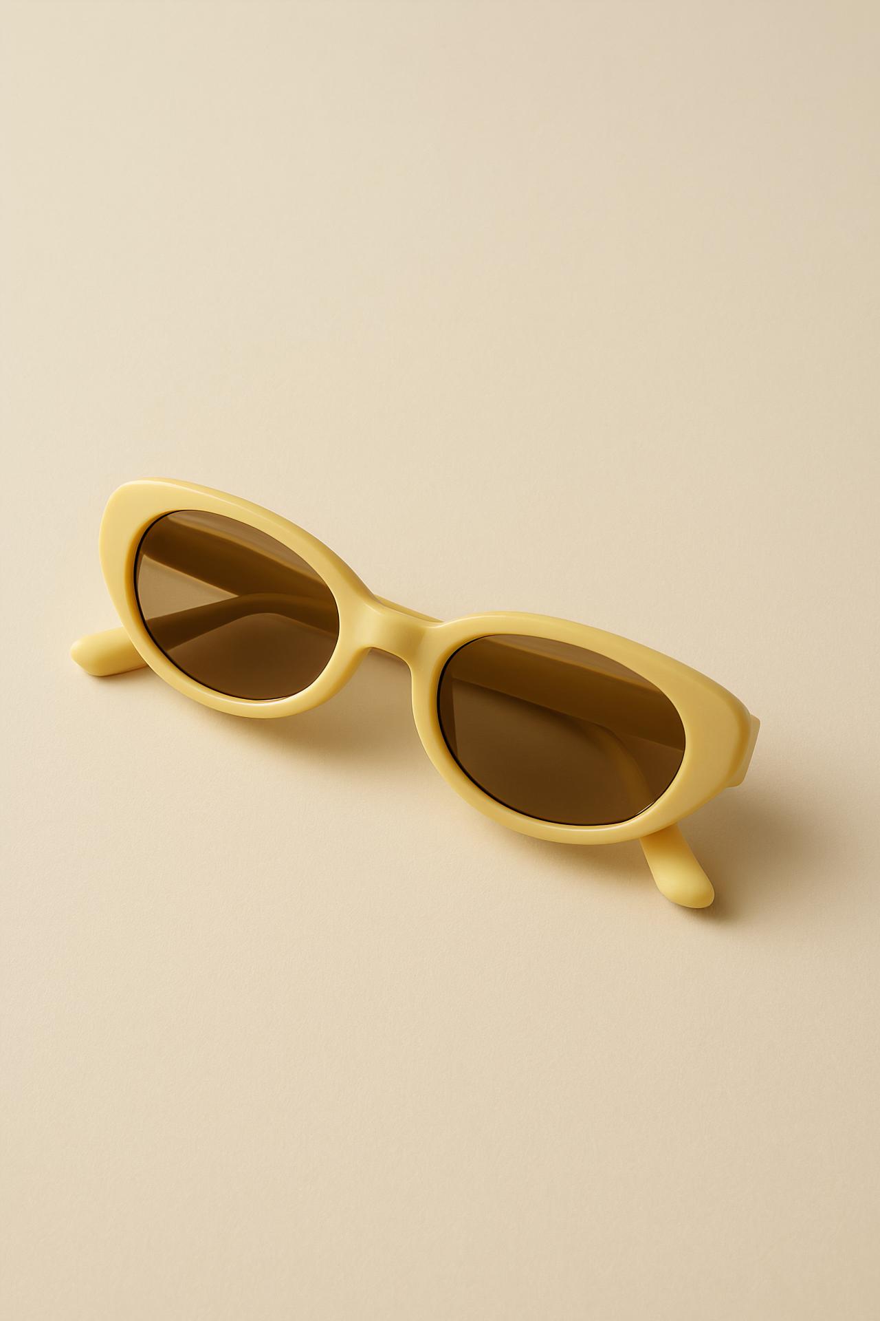 Eyewear collection on wooden surface - goggles, sunglasses