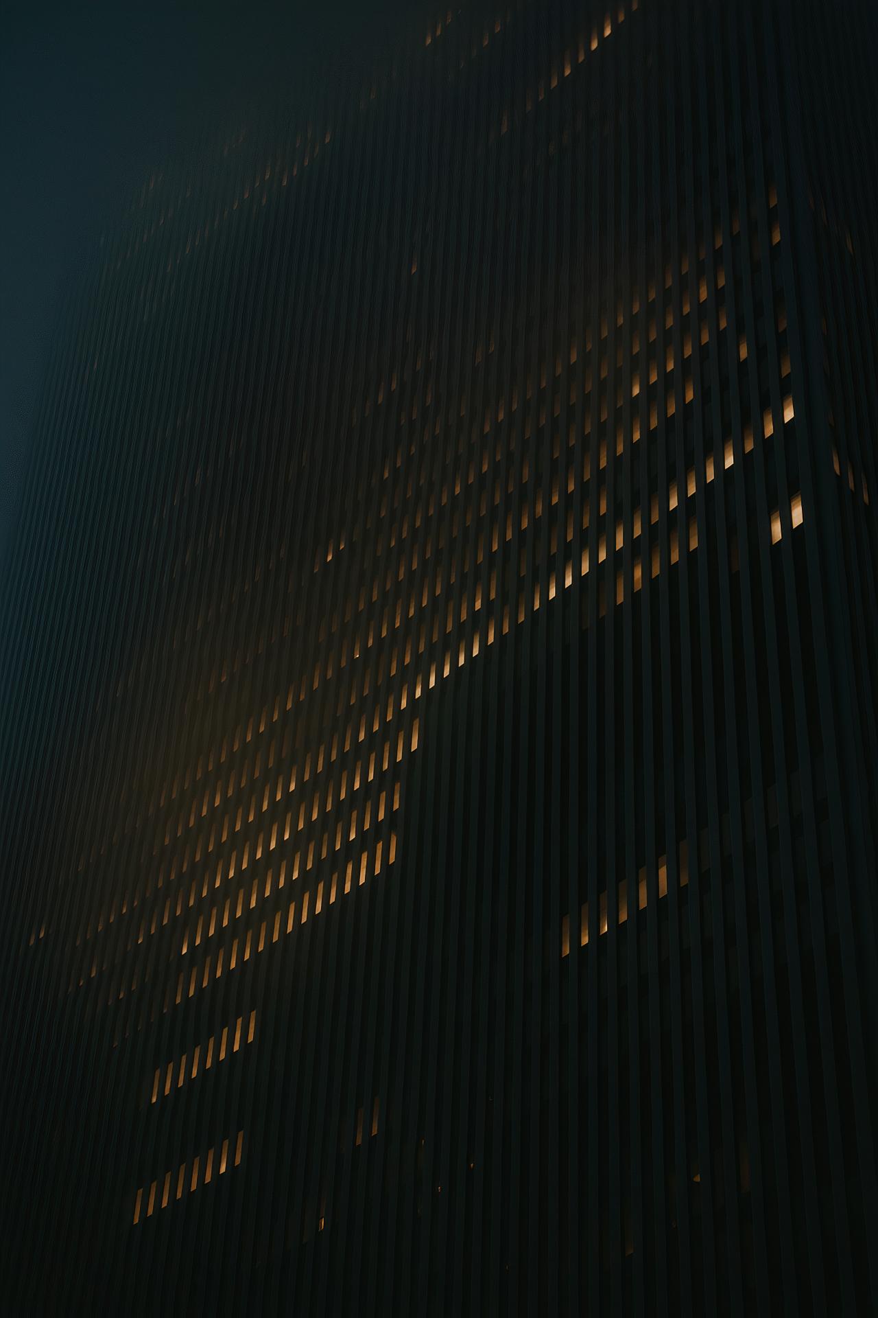 Darkness high-rise building night skyscraper architecture