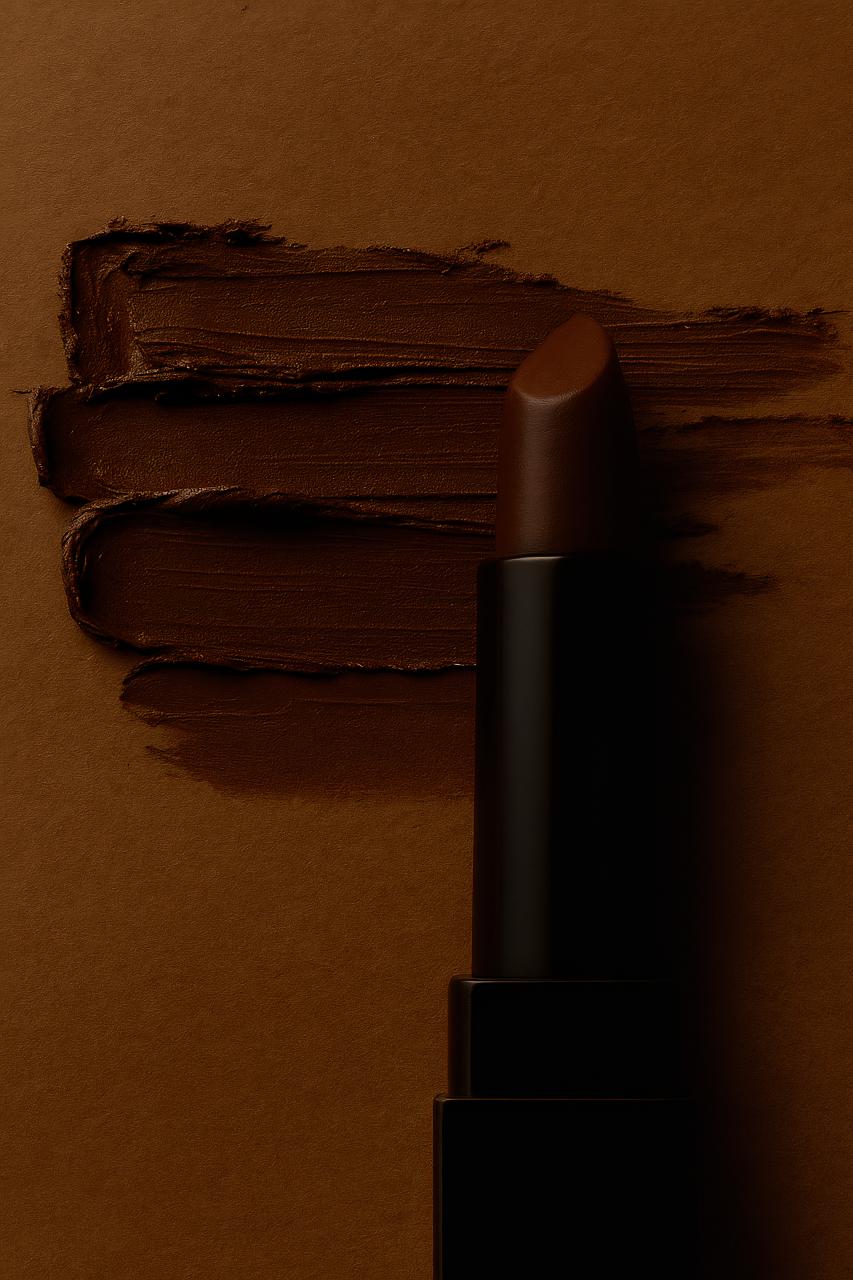 Brown cosmetics makeup products - eye liner, eye shadow