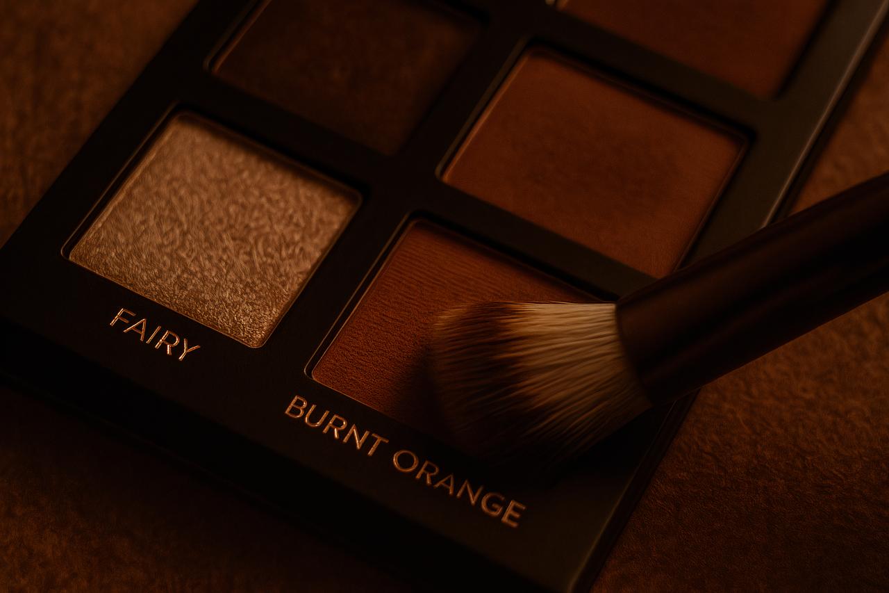 Brown eyeshadow brush set, makeup tools