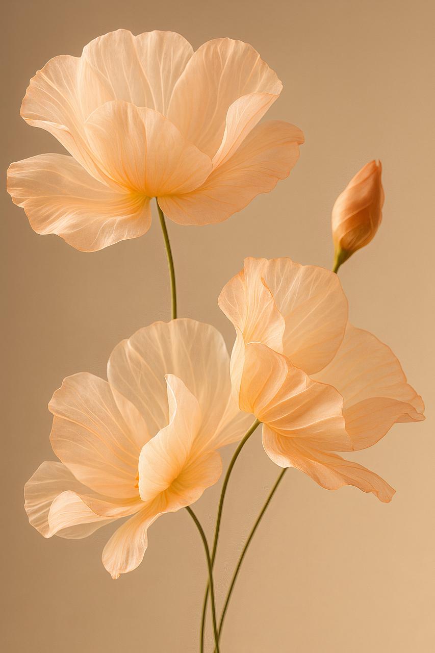 China Rose, Yellow and Pink Petals, Wildflowers in Still Life