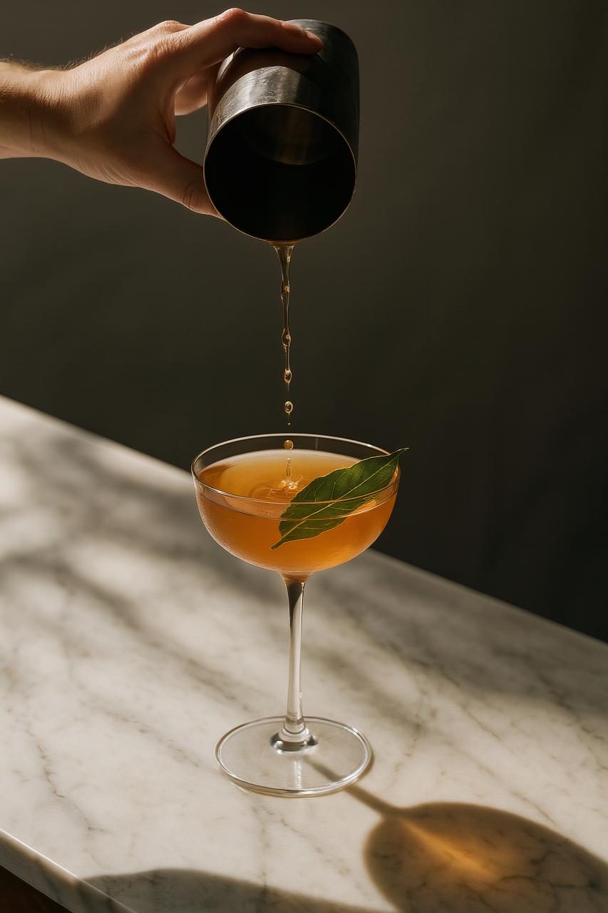 Elegant cocktail scene with daiquiri, martini, margarita, and more