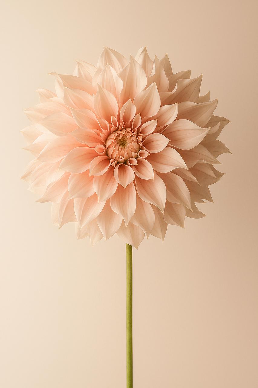 Pink dahlia and chrysanthemum flowers in vase