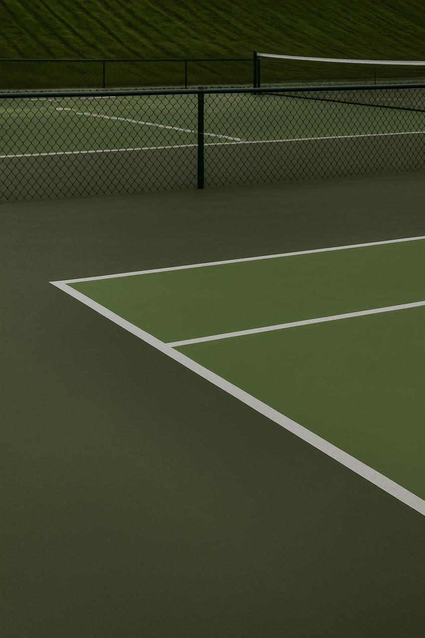Tennis players in action on a court