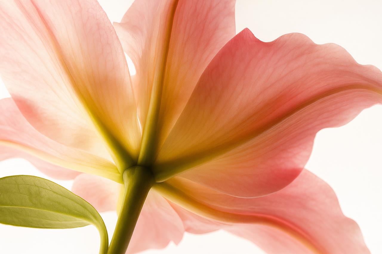 Close-up of vibrant red, yellow, and pink lily flower petals