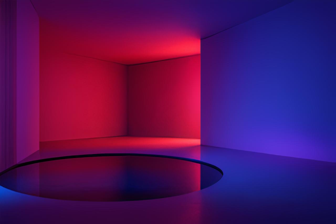 Red light graphics shining with shadows
