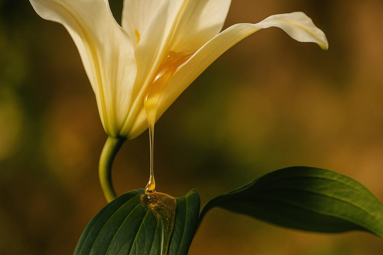 Close-up of yellow lily flower petals