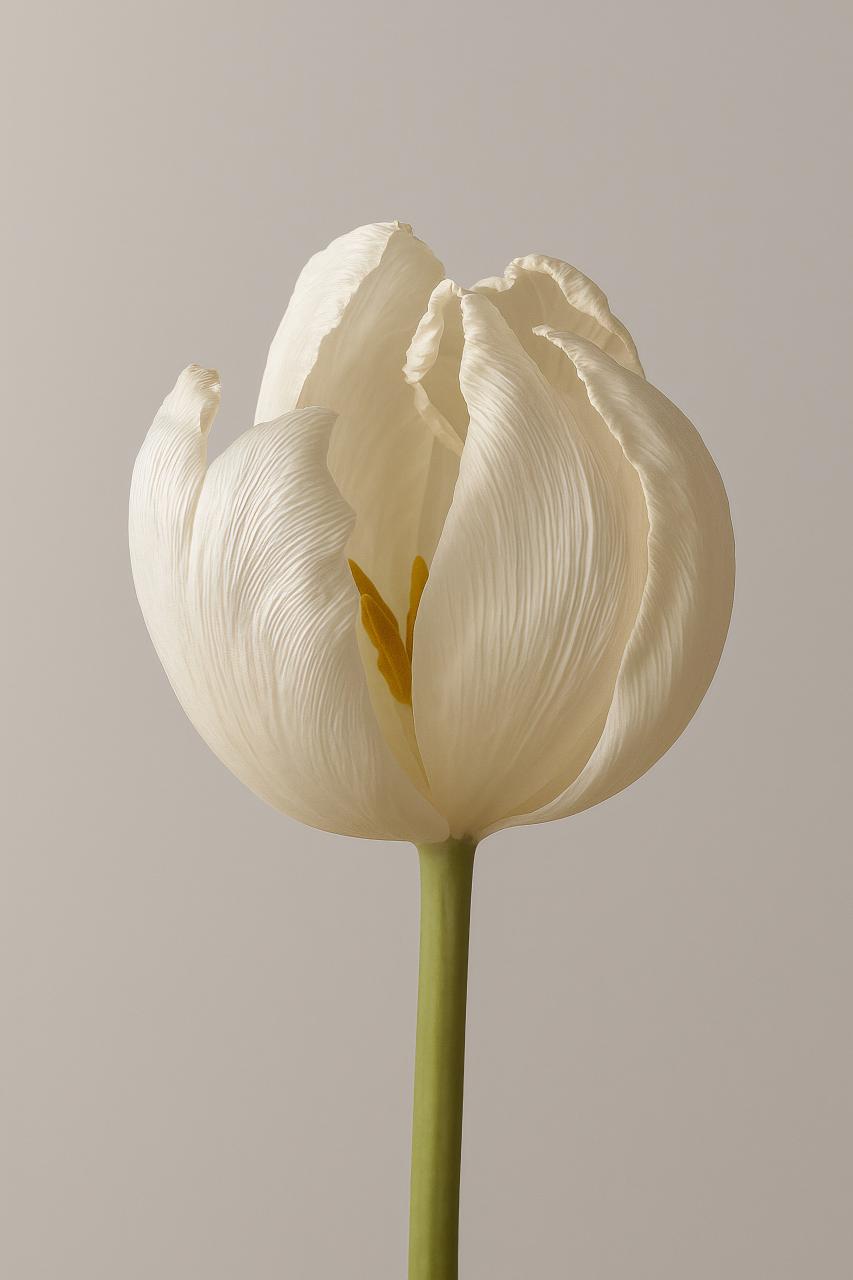 Yellow tulip, lilies, flowering plants, still life composition