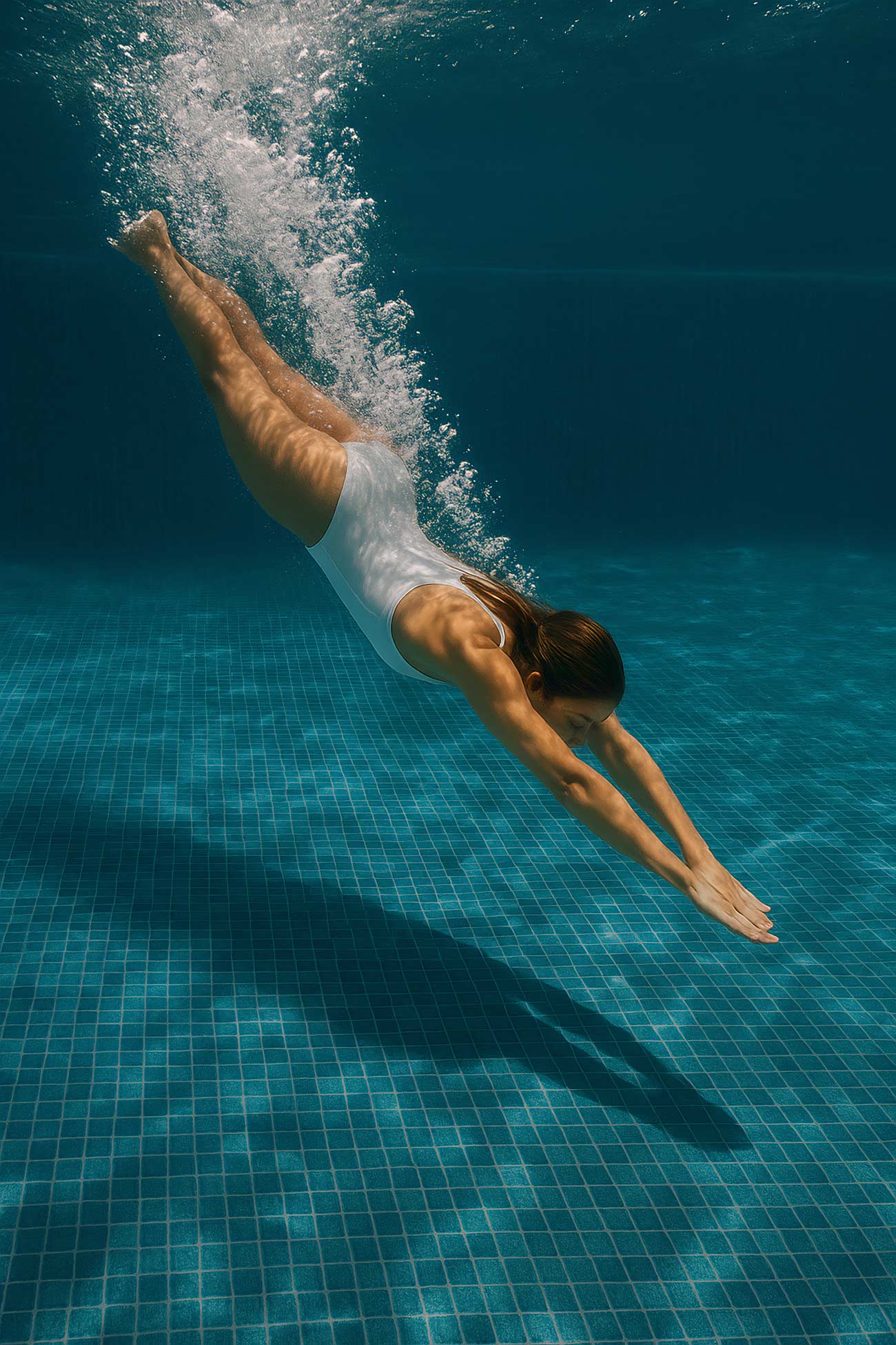 Backstroke in Swimming Pool, Leisure, Vacation