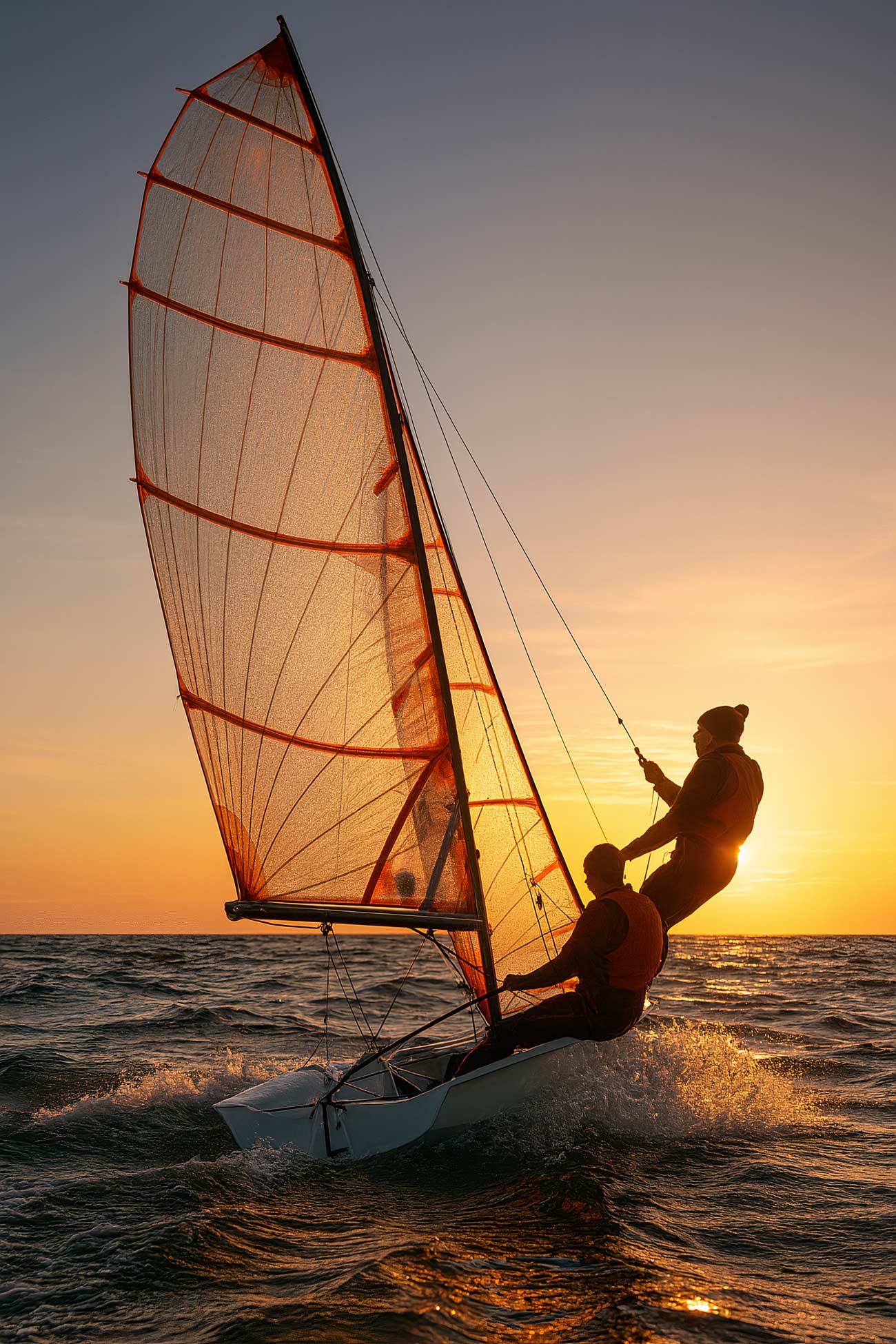 Sailboat sailing windsurfing dinghy adventure