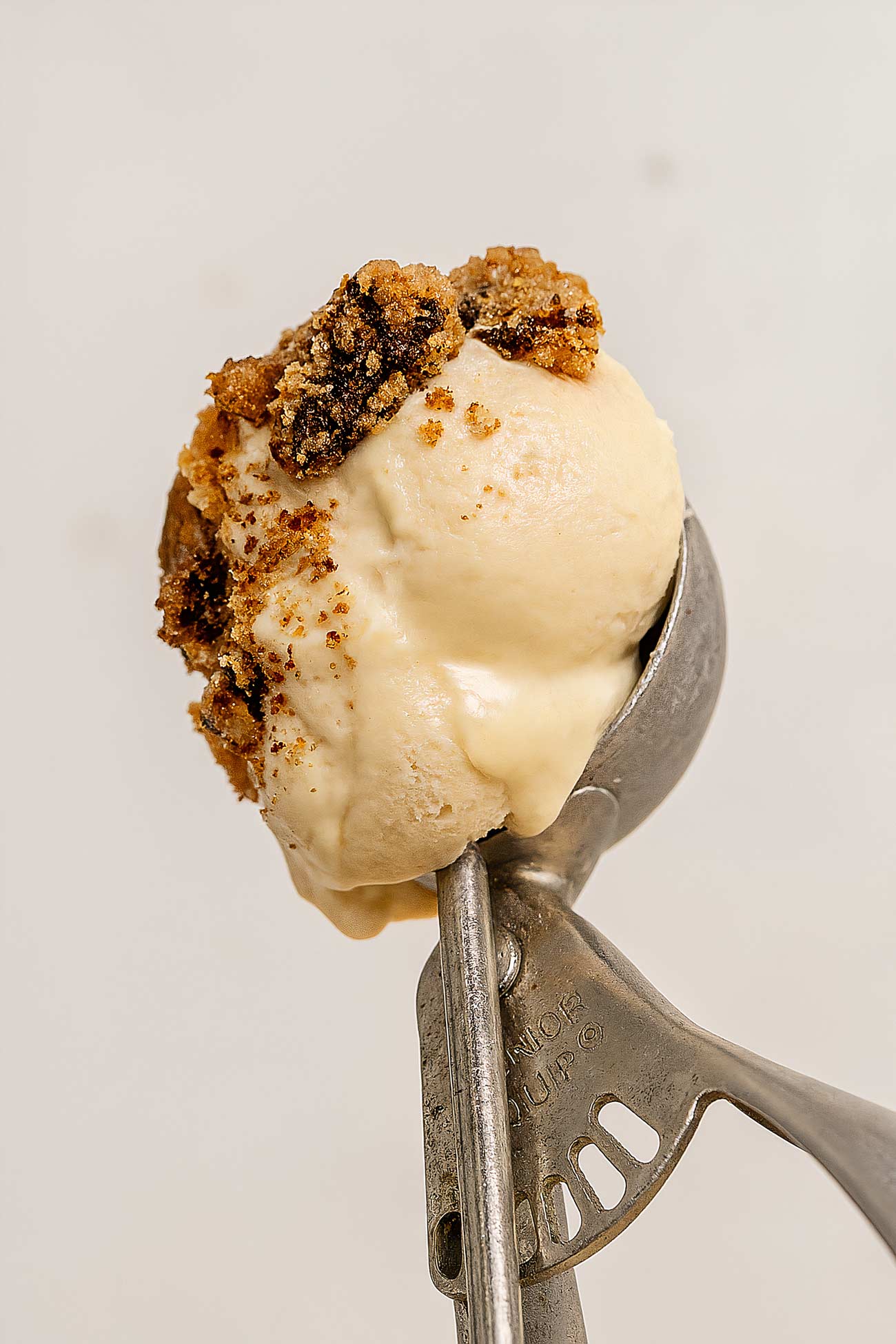 Gelato, soy ice cream, frozen yogurt assortment on kitchen countertop