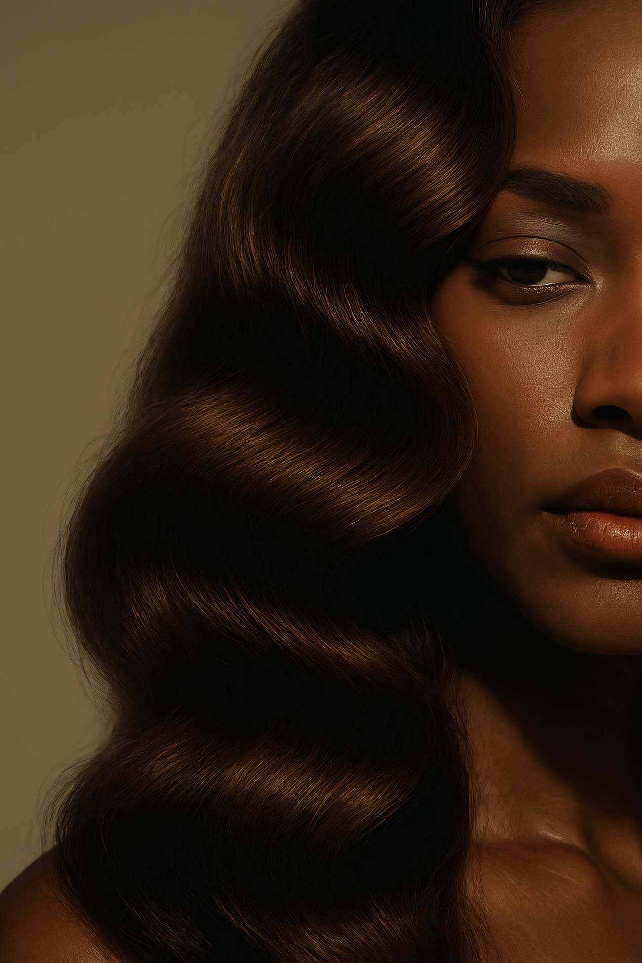 Girl with brown ringlet hairstyle showcasing makeover