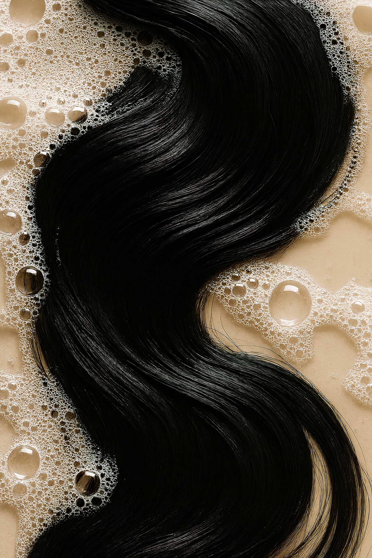 Lace wig with artificial hair, hair care