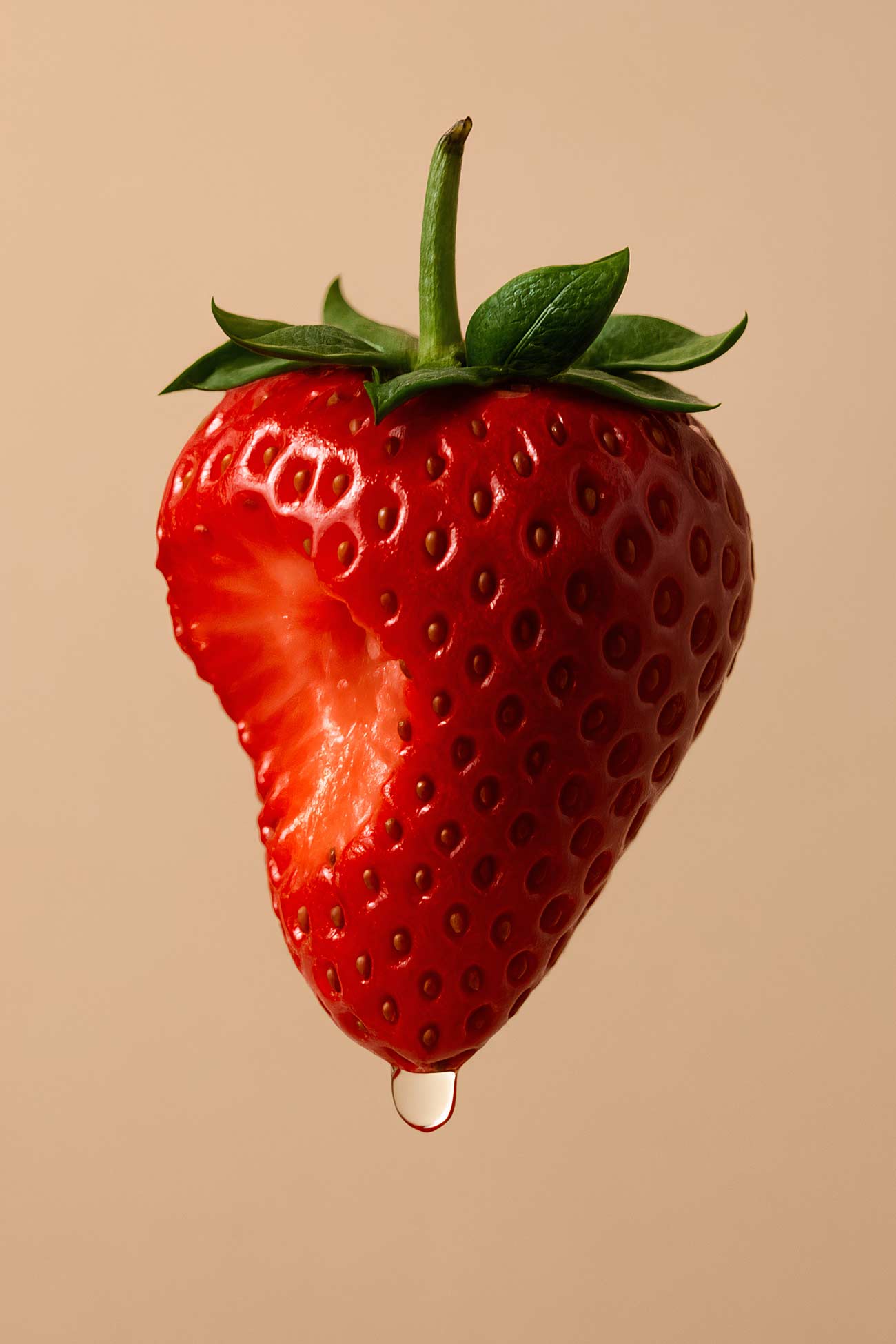 Fresh ripe strawberries, vibrant produce for food photography
