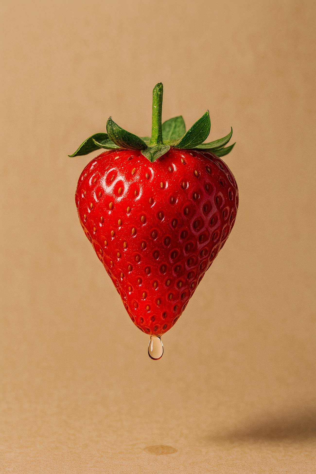 Assortment of vibrant red strawberries in a still life composition