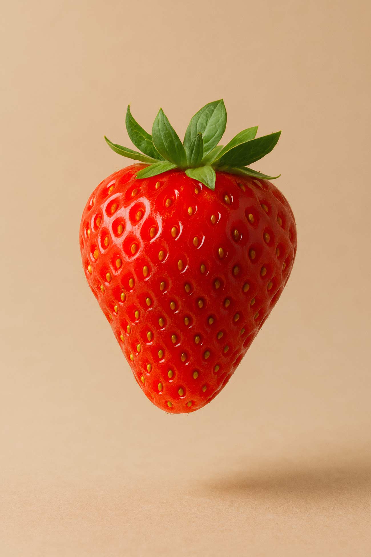 Fresh strawberries, Virginia strawberry, seedless fruit in vibrant still life