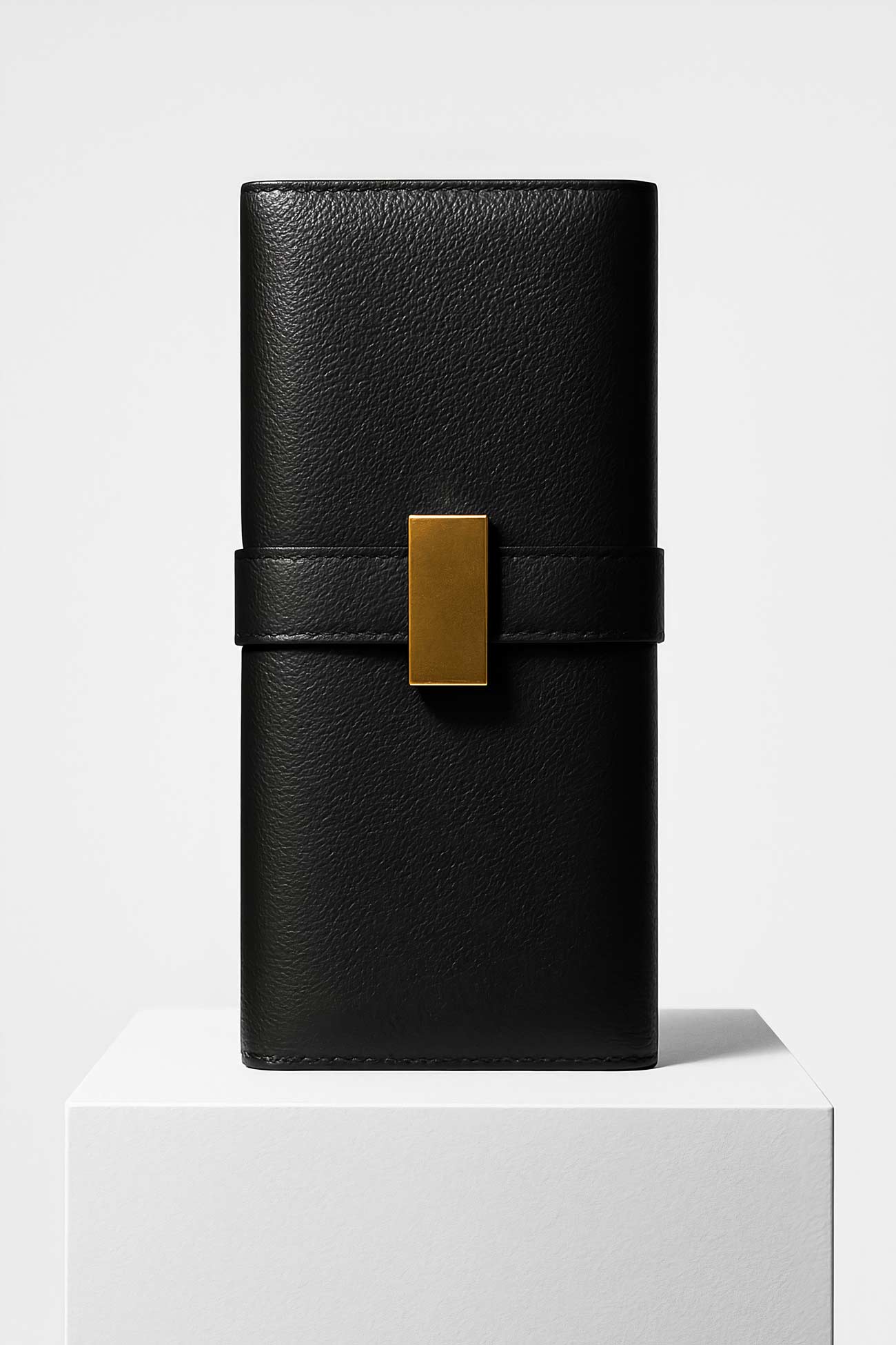 Stylish leather wallets collection display