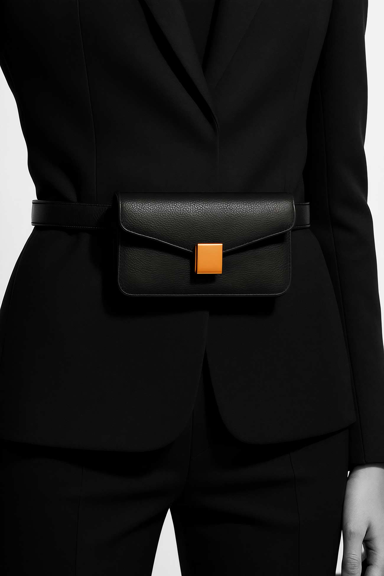 Formal wear with leather wallet