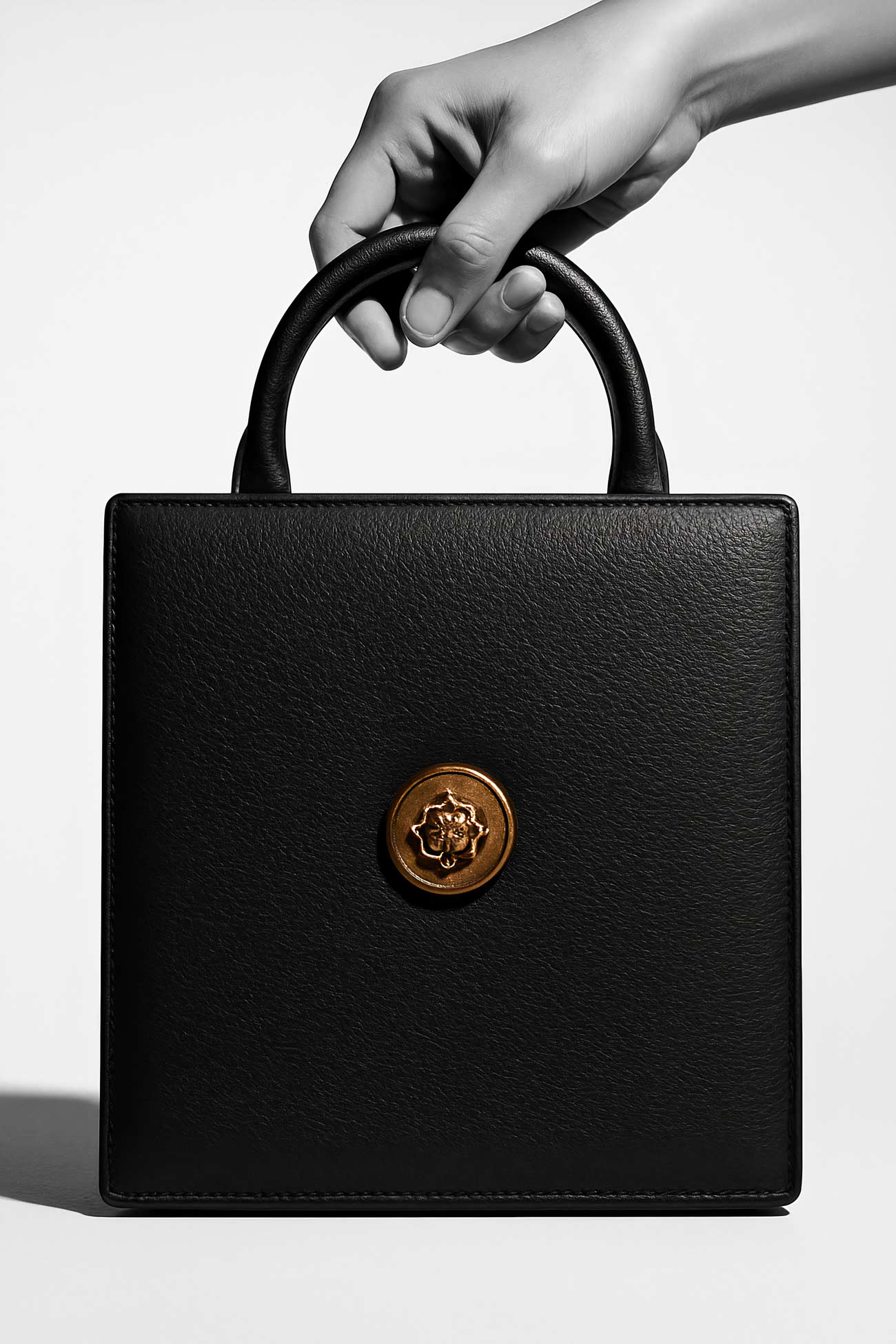 Leather handbag fashion accessory