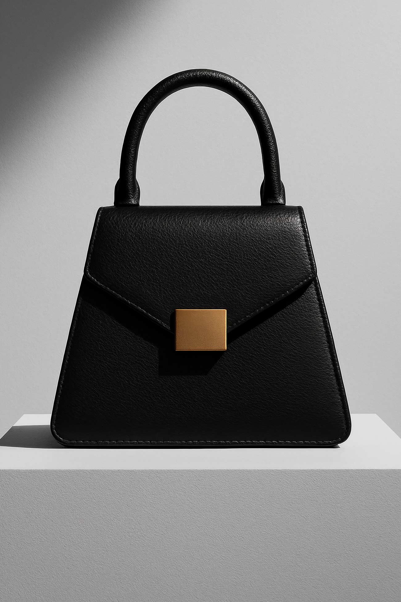 Kelly bag on leather hood, elegant handbag