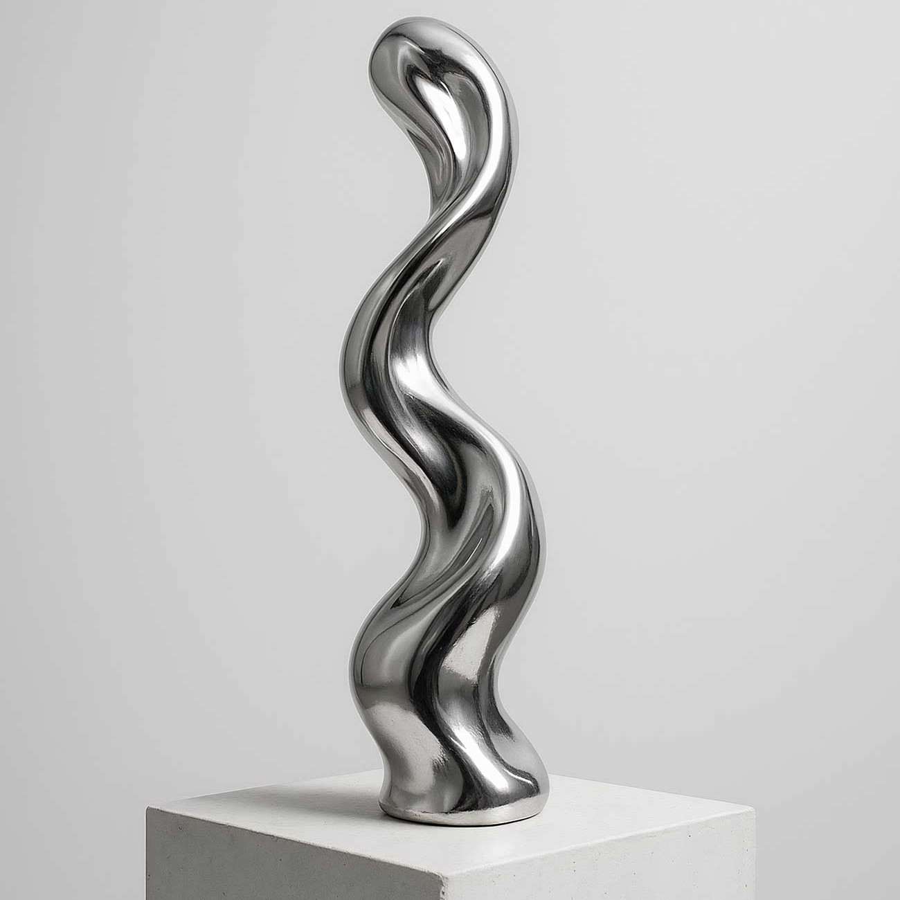 Bronze and silver modern balance sculpture