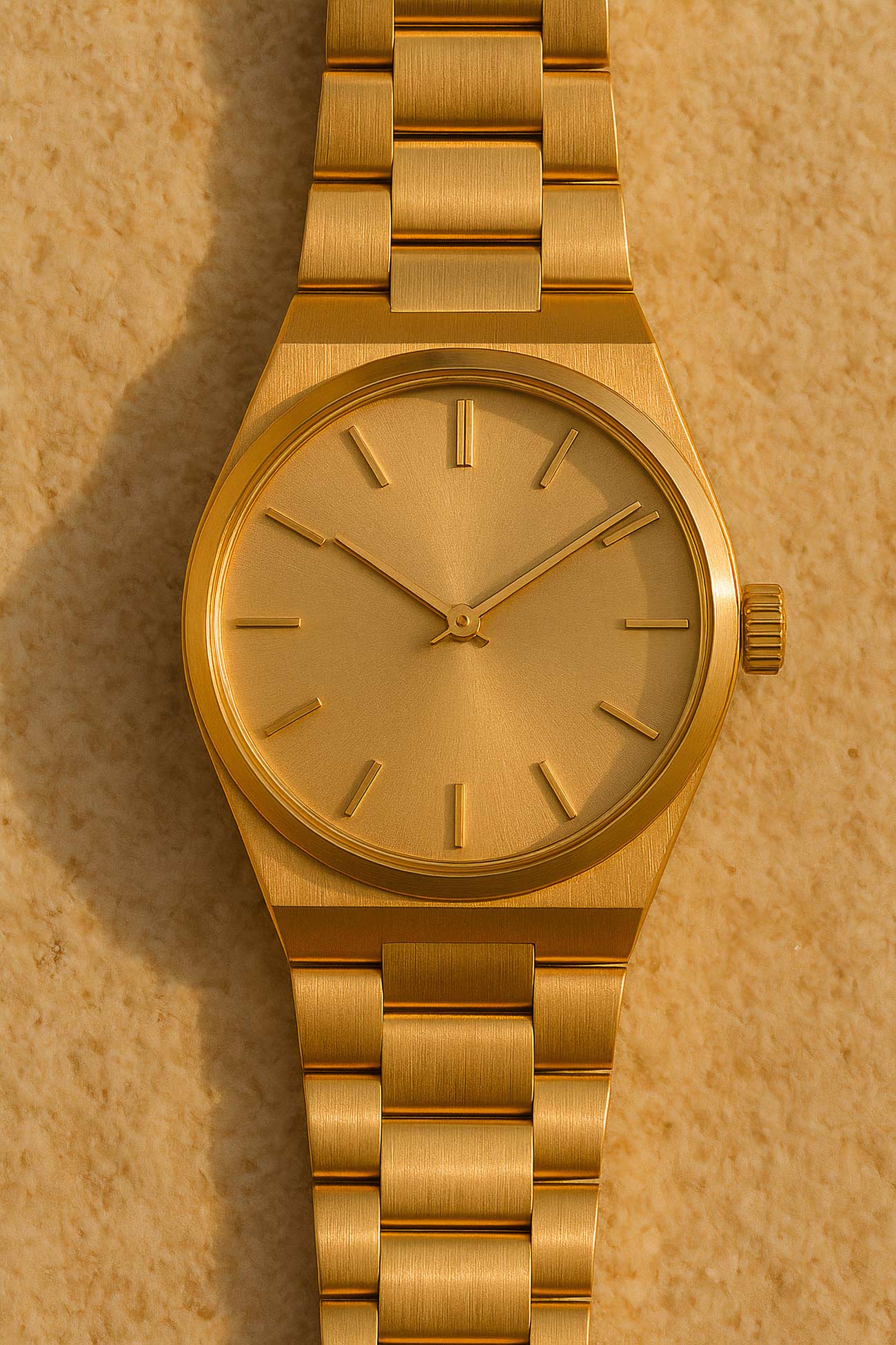 Michael Kors yellow women\'s watch on natural material strap